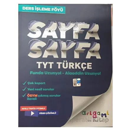 TYT Türkçe Sayfa Sayfa Ders İşleme Föyü Tammat Yayıncılık