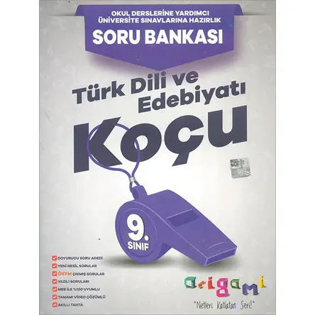 9.Sınıf Origami Türk Dili ve Edebiyatı Koçu Soru Bankası (Kampanyalı) Tammat Yayıncılık