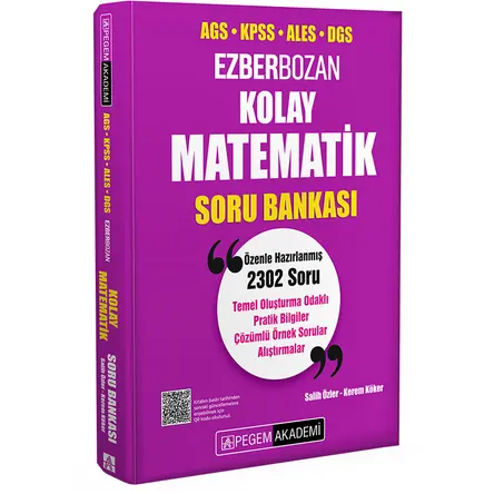 KPSS ALES DGS Kolay Matematik Soru Bankası - Salih Özler - Pegem Akademi Yayıncılık