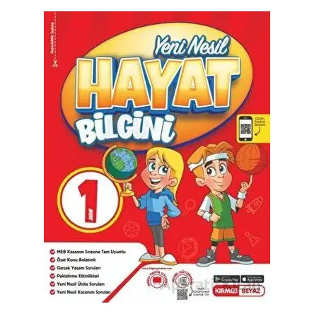 1. Sınıf Hayat Bilgisi Bilgini Kırmızı Beyaz