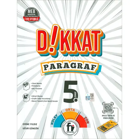 5. Sınıf Dikkat Paragraf Soru Bankası (Kampanyalı) Fi Yayınları