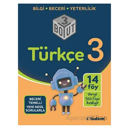 3.Sınıf Türkçe 3 Boyut Soru Bankası (Kampanyalı) Tudem Yayınları