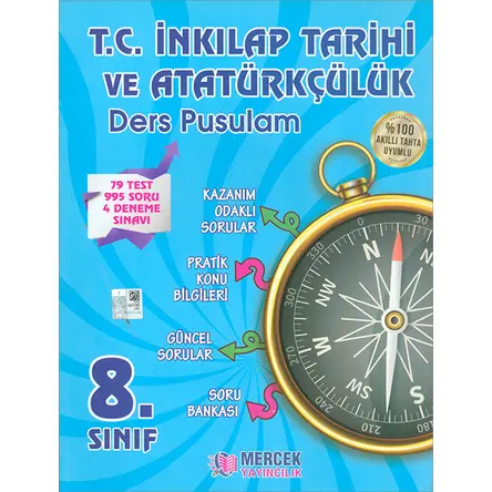 8.Sınıf T.C. İnkılap Tarihi ve Atatürkçülük Ders Pusulam (Kampanyalı) Mercek Yayınları