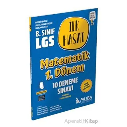 LGS Matematik İlk Hasat 10 Deneme Sınavı 1.Dönem (Kampanyalı) Muba Yayınları