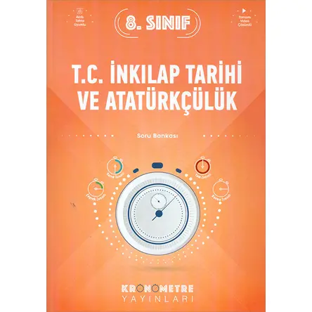 8.Sınıf T.C. İnkılap Tarihi ve Atatürkçülük Soru Bankası (Kampanyalı) Kronometre Yayınları
