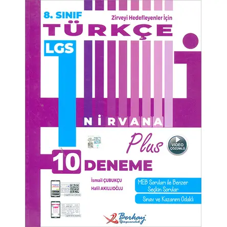 8. Sınıf LGS Nirvana Plus Türkçe 10lu Deneme (Kampanyalı) Berkay Yayıncılık