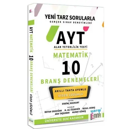 AYT Matematik Video Çözümlü 10 Branş Denemeleri Yargı Lemma