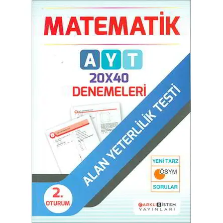 Farklı Sistem AYT 20x40 Matematik Denemeleri