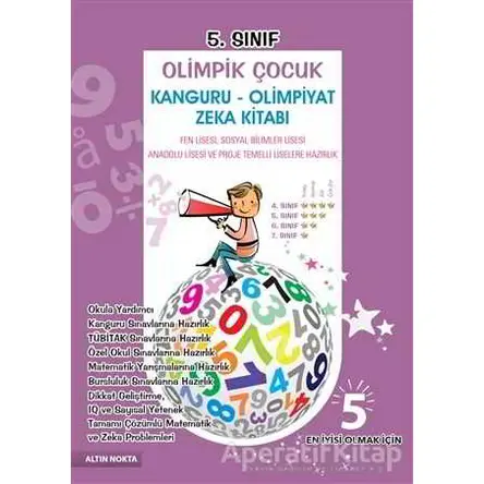 5. Sınıf Olimpik Çocuk Kanguru - Olimpiyat Zeka Kitabı Tamamı Çözümlü