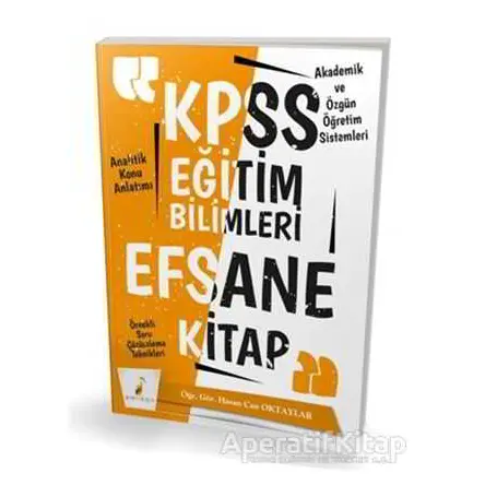 2019 KPSS Eğitim Bilimleri Efsane Tek Kitap Konu Anlatımlı