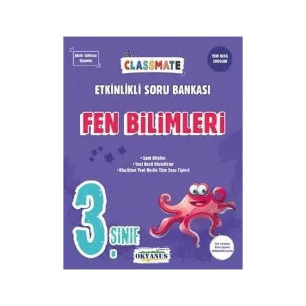 Okyanus 3. Sınıf Fen Bilimleri Classmate Etkinlikli Soru Bankası