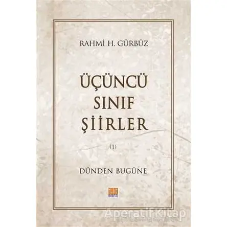 Üçüncü Sınıf Şiirler - Rahmi H. Gürbüz - Tunç Yayıncılık