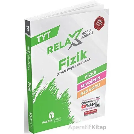 TYT Fizik Soru Bankası Sıfırdan Başlayanlara (Kampanyalı) Başarıyorum Yayınları