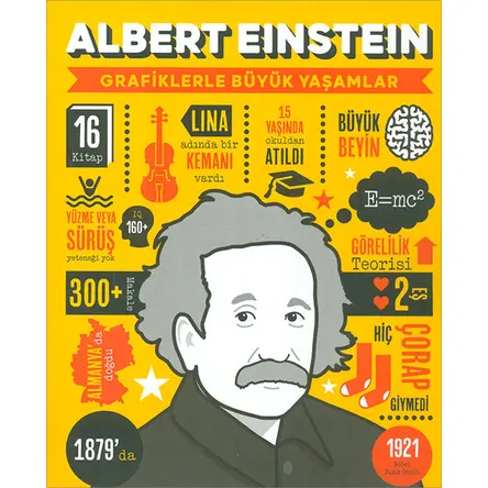 Albert Einstein (Grafiklerle Büyük Yaşamlar) Mor Elma