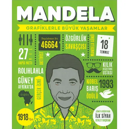 Mandela (Grafiklerle Büyük Yaşamlar) Mor Elma