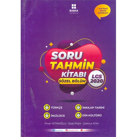 LGS Soru Tahmin Kitabı Sözel Bölüm (Kampanyalı) Başka Yayıncılık