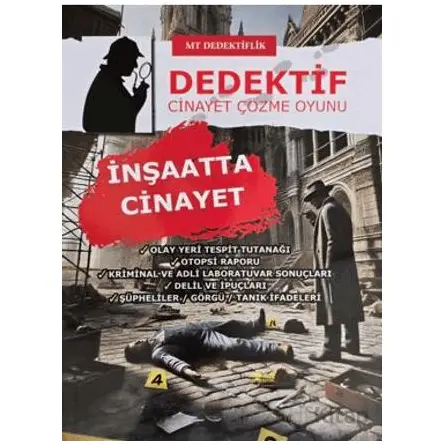 Dedektiflik Cinayet Çözme Oyunu - İnşaatta Cinayet - MT Dedektif Yayınları