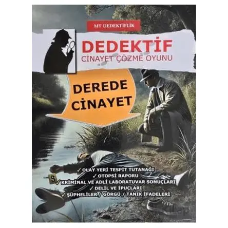 Dedektiflik Cinayet Çözme Oyunu - Derede Cinayet - MT Dedektif Yayınları