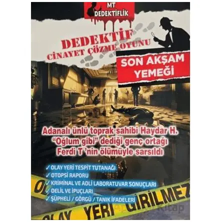 Dedektiflik Cinayet Çözme Oyunu - Son Akşam Yemeği - MT Dedektif Yayınları