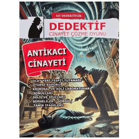 Dedektifik Cinayet Çözme Oyunu - Antikacı Cinayeti - MT Dedektif Yayınları