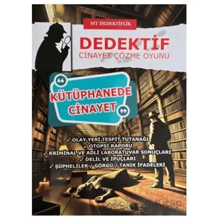 Dedektiflik Cinayet Çözme Oyunu - Kütüphanede Cinayet - MT Dedektif Yayınları