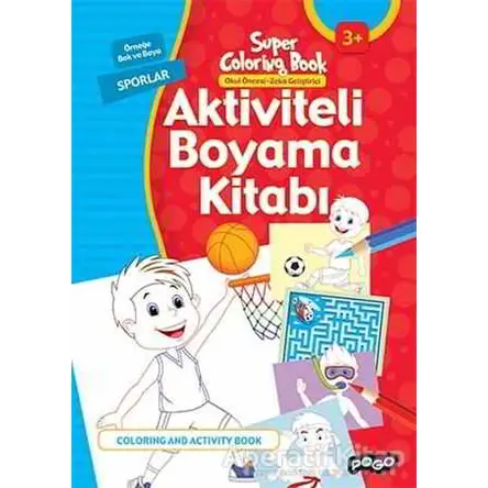 Aktiviteli Boyama Kitabı - Sporlar - Kolektif - Pogo Çocuk