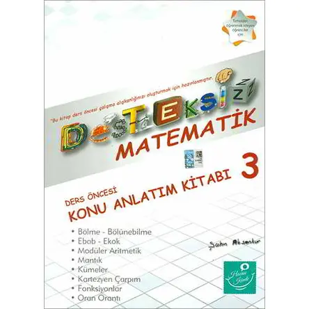 Kartezyen Desteksiz Matematik 3 Ders Öncesi Konu Anlatım Kitabı