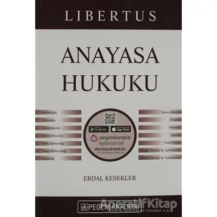 Libertus Anayasa Hukuku Video Destekli Konu Anlatımı - Erdal Kesekler - Pegem Akademi Yayıncılık
