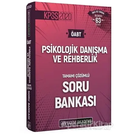 2020 KPSS ÖABT Psikolojik Danışma ve Rehberlik Tamamı Çözümlü Soru Bankası