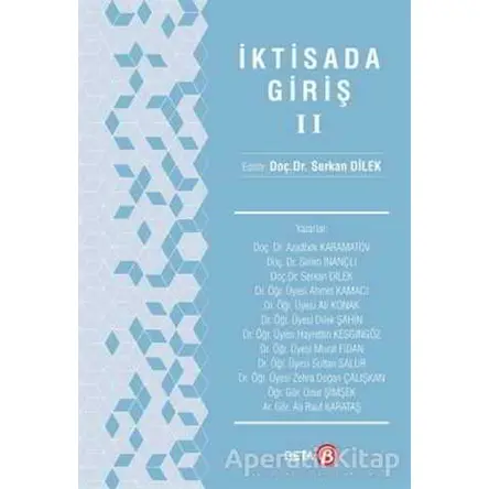 İktisada Giriş 2 - Serkan Dilek - Beta Yayınevi