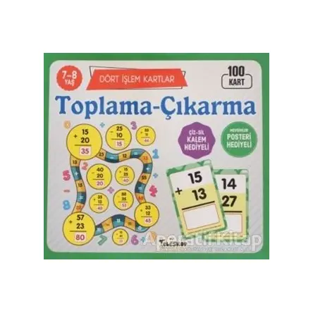 Toplama Çıkarma 7 - 8 Yaş Dört İşlem Kartlar - Kolektif - Teleskop Popüler Bilim