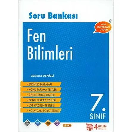 7. Sınıf Fen Bilimleri Soru Bankası - Gülcihan Denizli - 4 Adım Yayınları