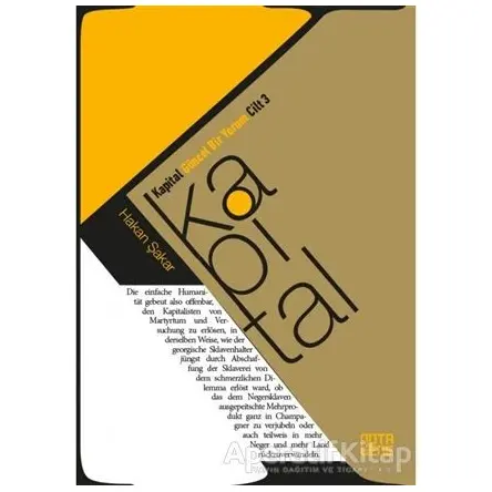 Kapital Güncel Bir Yorum Cilt 3 - Hakan Şakar - Nota Bene Yayınları