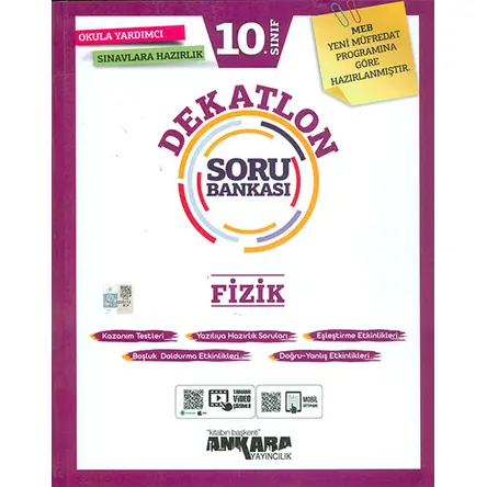 2022 10.Sınıf Dekatlon Fizik Soru Bankası Ankara Yayıncılık