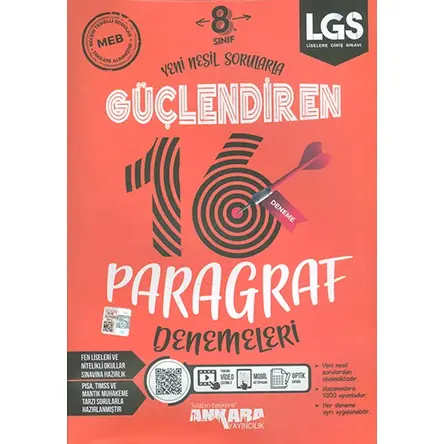 8.Sınıf Güçlendiren Paragraf 12 Deneme Ankara Yayıncılık