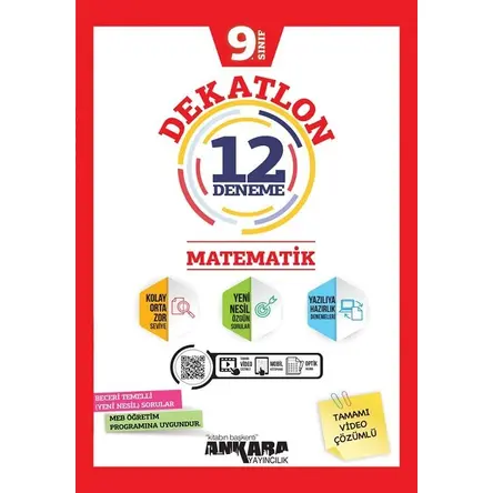 9. Sınıf Matematik Dekatlon 12 Deneme Ankara Yayıncılık