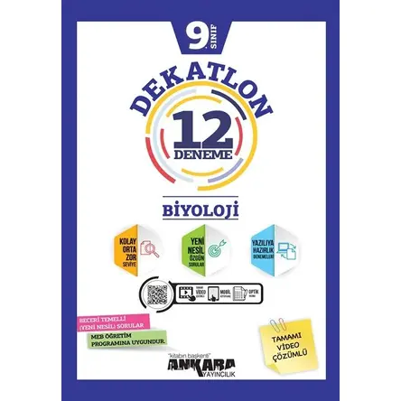 9. Sınıf Biyoloji Dekatlon 12 Deneme Ankara Yayıncılık