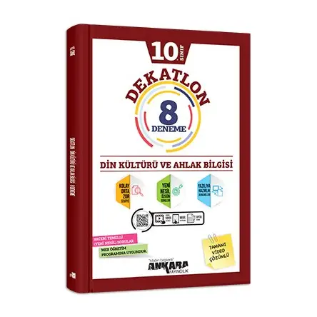 10. Sınıf Din Kültürü ve Ahlak Bilgisi Dekatlon 8 Deneme Ankara Yayıncılık