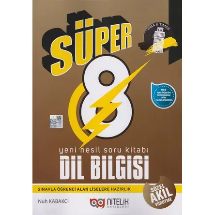 8.Sınıf Dil Bilgisi Süper Yeni Nesil Soru Kitabı Nitelik Yayınları