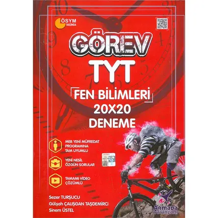 Armada Görev YKS TYT Fen Bilimleri Deneme 20X20 Video Çözümlü - Sezer Turşucu - Armada Yayınları