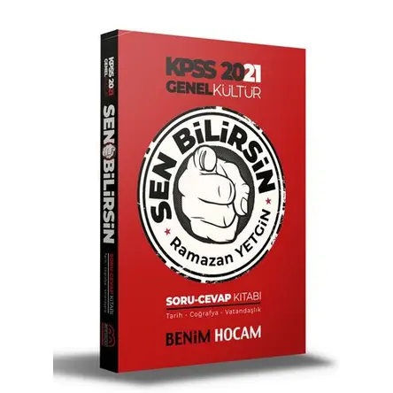 Benim Hocam KPSS 2021 Sen Bilirsin Tarih-Coğrafya-Vatandaşlık Soru Cevap Kitabı