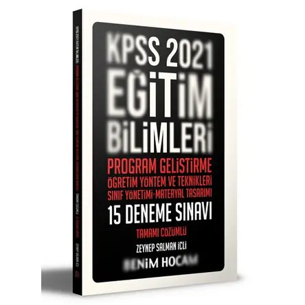 Benim Hocam 2021 KPSS Program Geliştirme - ÖYT - Sınıf Yönetimi - Materyal Tasarımı Çözümlü 15