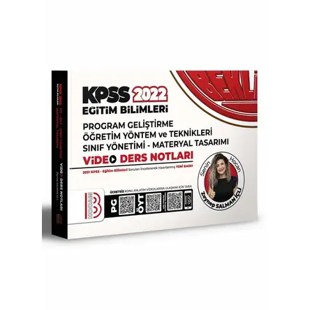 Benim Hocam 2022 KPSS Eğitim Bilimleri Program Geliştirme Öğretim Yöntem Video Ders Notları