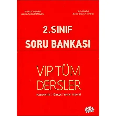 Editör 2.Sınıf Vip Tüm Dersler Soru Bankası