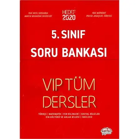 Editör 5.Sınıf Vip Tüm Dersler Soru Bankası Hedef 2020