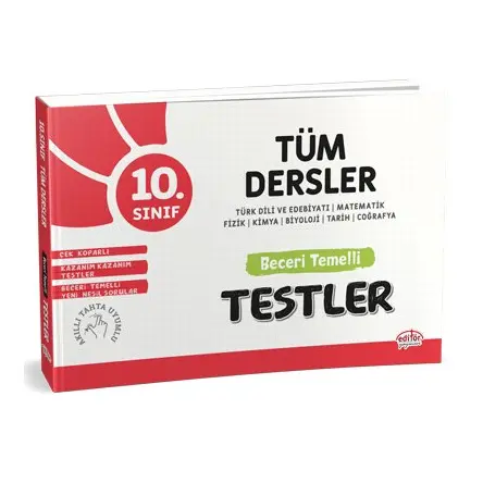 Editör 10.Sınıf Tüm Dersler Beceri Temelli Testler