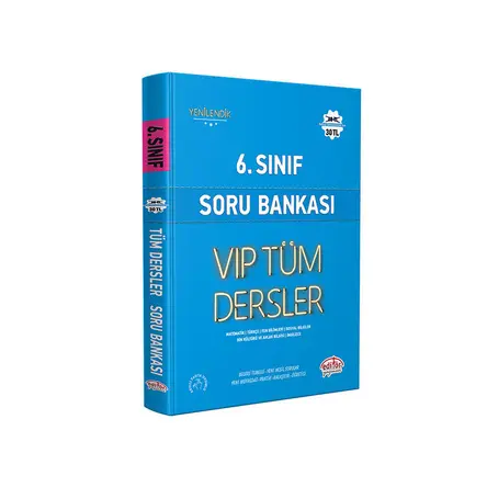 6. Sınıf VIP Tüm Dersler Soru Bankası Mavi Kitap Editör Yayınevi
