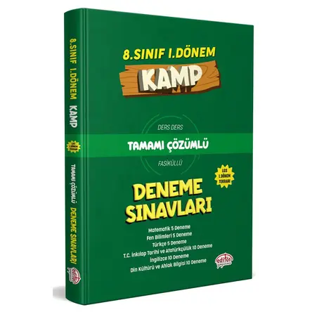 Editör 8. Sınıf 1. Dönem Kamp Tamamı Çözümlü Ders Ders Deneme Sınavları