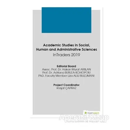 Academic Studies in Social, Human and Administrative Sciences Intraders 2019