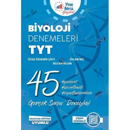 Yeni Nesil YKS TYT Biyoloji 45 Deneme